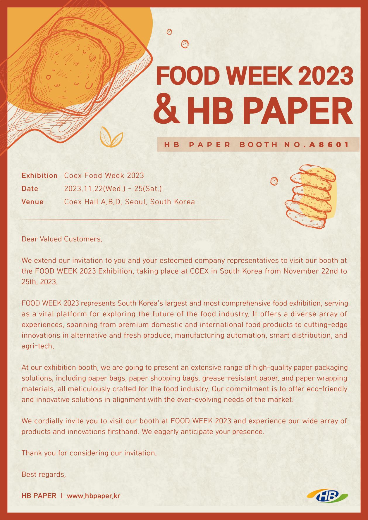 HB PAPER participated in the ‘COEX Food Week 2023'